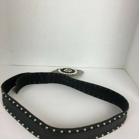 Black Women\'s Sequin Leather  Belt  6194 Size 34 main image 16